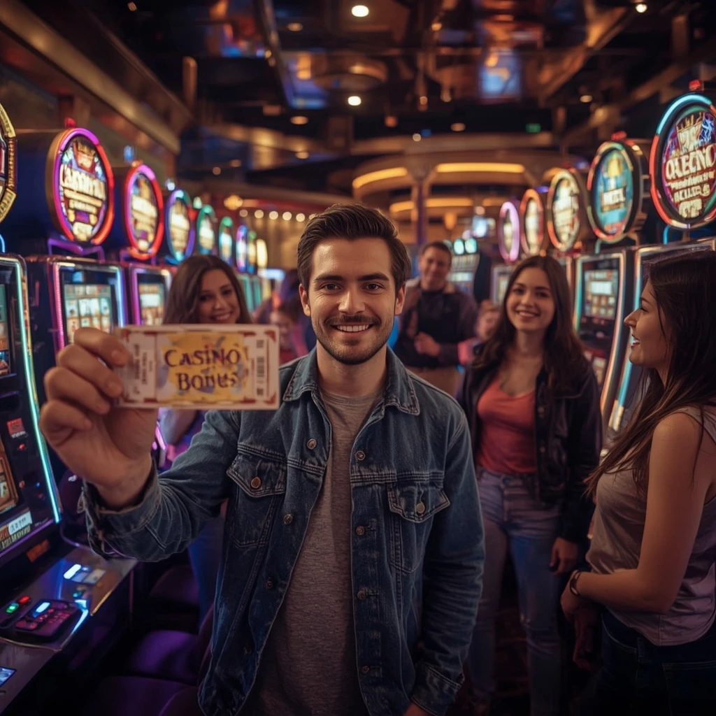 une personne tenant un bonus TombRiches Casino