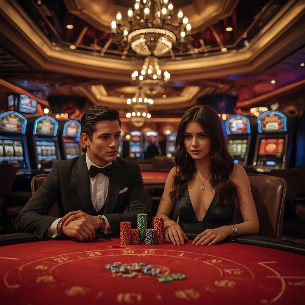 Deux joueurs de poker dans un TombRiches Casino